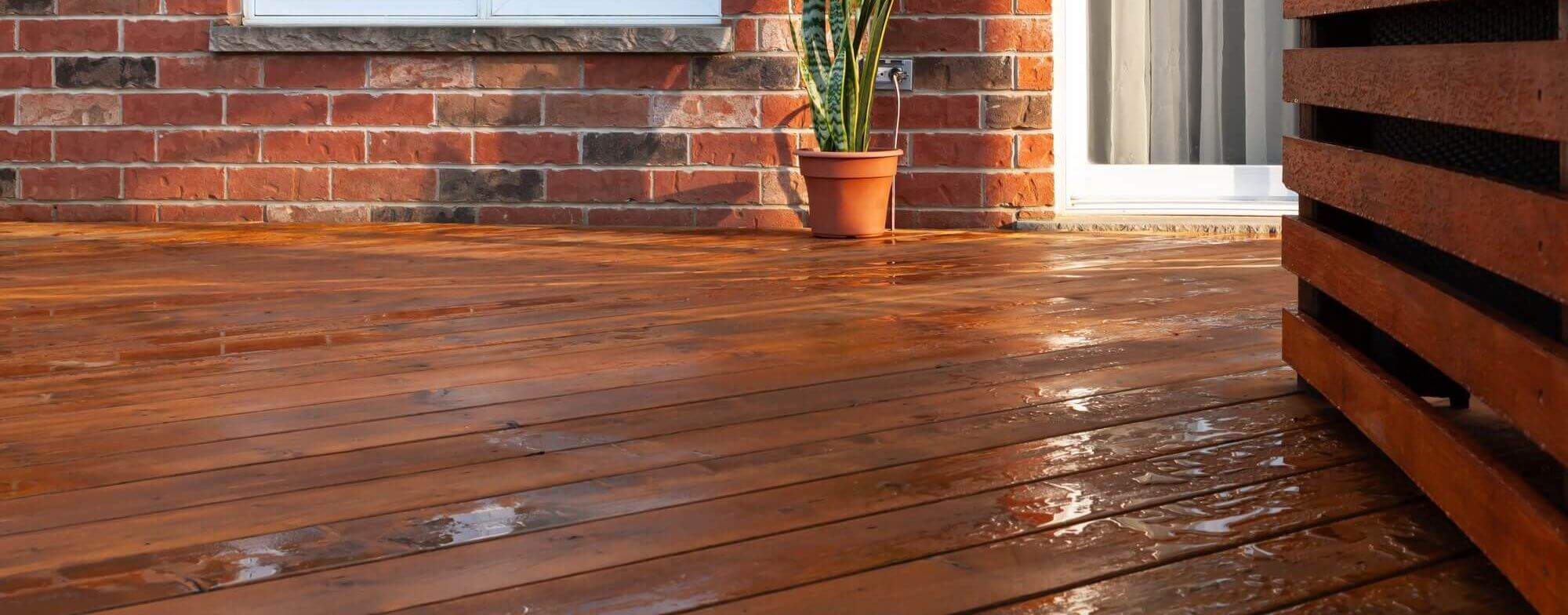 Decking during a wet winter